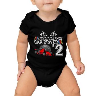 Kids 2 Year Old Race Car Birthday 2nd Racing Party Gift Cute Baby Onesie - Seseable