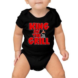 King Of The Grill - Bbq Grill Funny Parody Father's Day Gift Baby Onesie | Mazezy
