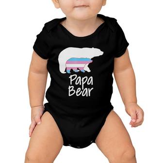 Lgbt Dad Papa Bear Mothers Transgender Pride Rainbow Baby Onesie | Mazezy