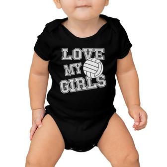 Love My Girls Volleyball For Moms, Dad & Coaches Baby Onesie | Mazezy