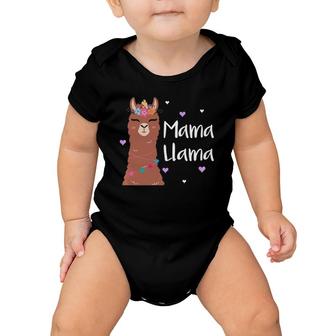 Mama Llama For Women Mothers Day Dark Skin Cute Mom Gift Baby Onesie | Mazezy