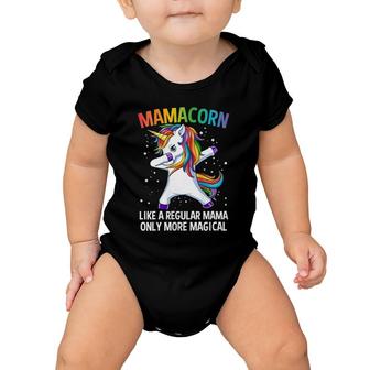 Mamacorn Dabbing Unicorn Mama Funny Mothers Day Baby Onesie | Mazezy