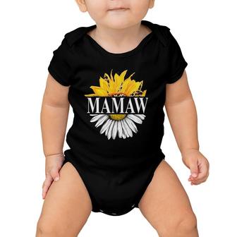 Mamaw Sunflower Personalized , For Mom Grandmother Baby Onesie | Mazezy