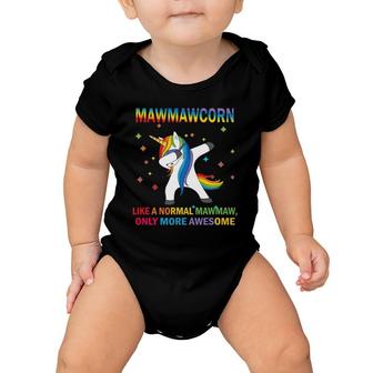 Mawmawcorn Dabbing Unicorn Mawmaw Funny Mother's Day Gift Baby Onesie | Mazezy