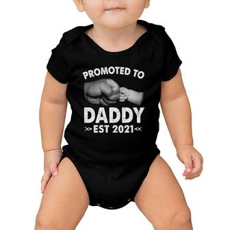 Men Soon To Be Promoted To Daddy 2021 Expecting New Dad Gift Baby Onesie | Mazezy