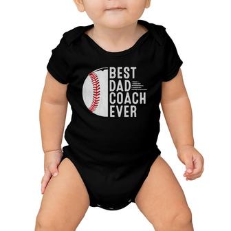 Mens Best Dad Coach Ever Funny Baseball Dad Coach Father's Day Baby Onesie | Mazezy