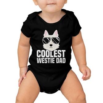 Mens Coolest Westie Dad West Highland White Terrier Dog Lover Gift Baby Onesie | Mazezy