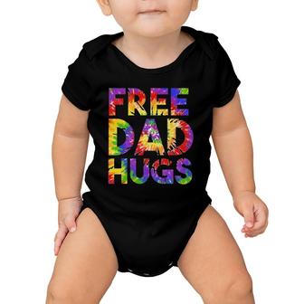 Mens Free Dad Hugs Pride Lgbtq Gay Rights Straight Support Baby Onesie | Mazezy