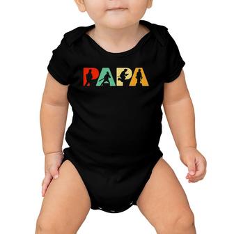 Mens Funny Papa Firefighter Father's Day Gift For Dad Baby Onesie | Mazezy