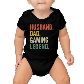 Mens Gamer Dad Funny Husband Dad Video Game Legend Father's Day Baby Onesie | Mazezy