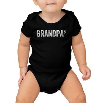 Mens Grandpa 6 6Th Powergrandkids Pregnancy Announcement Baby Onesie | Mazezy