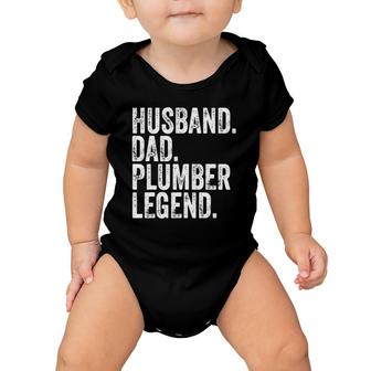 Mens Husband Dad Plumber Legend Funny Father's Day Gift Baby Onesie | Mazezy