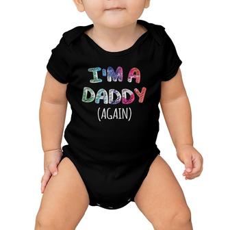 Mens I'm A Daddy Again For Men Pregnancy Announcement Dad Baby Onesie | Mazezy
