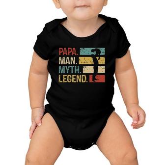 Mens Papa Man Myth Legend S Vintage Dad Gift Baby Onesie | Mazezy