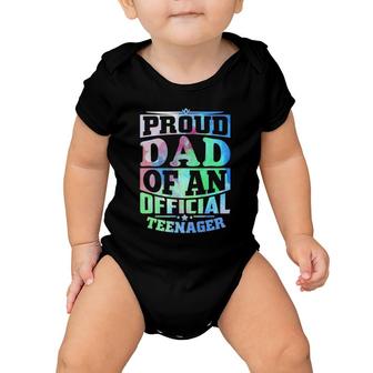 Mens Proud Dad Of An Official Teenager 13Th Birthday Baby Onesie | Mazezy