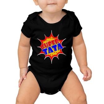 Mens Super Tata Great Gift For Abuelo And Grandfather Baby Onesie | Mazezy