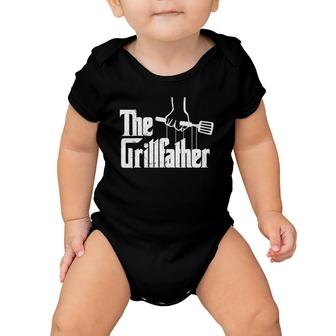 Mens The Grillfather Dad Chef Grilling Grill Master Bbq Baby Onesie | Mazezy