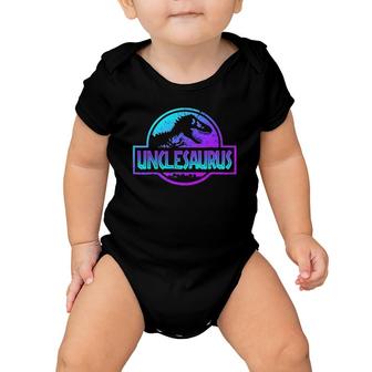 Mens Unclesaurus Dinosaurrex Father's Day For Dad Gift Baby Onesie | Mazezy
