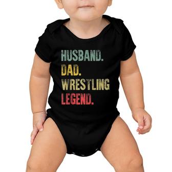 Mens Vintage Gift Husband Dad Wrestling Legend Retro Baby Onesie | Mazezy UK