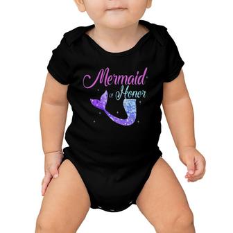 Mermaid Of Honor Maid Bridesmaid Mother's Day Gift Baby Onesie | Mazezy