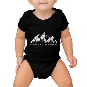 Missoula Montana Mountain Baby Onesie | Mazezy