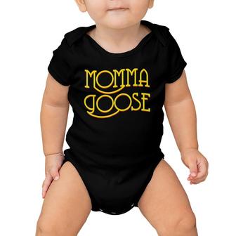 Mom Goosemom Goose Funny Mom Mother Mama Yellow Tee Baby Onesie | Mazezy