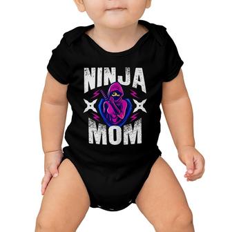 Mom Ninja Martial Arts Funny Fighter Mama Mommy Mother Baby Onesie | Mazezy