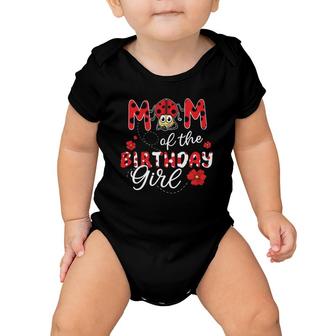 Mom Of The Birthday Girl Ladybug Theme Mommy Party Flowers Mother's Day Baby Onesie | Mazezy