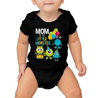 Mom Of The Little Monster Birthday Toddler Boy Girl Family Baby Onesie | Mazezy
