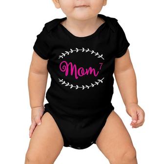 Mom7 Mom To The 7Th Power Mother Of 7 Kids Baby Onesie | Mazezy