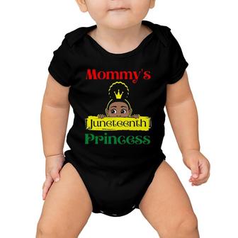 Mommy's Juneteenth Princess Celebrate Black Freedom Day Baby Onesie | Mazezy