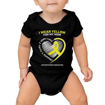 Mother Kids I Wear Yellow For My Mom Endometriosis Awareness Baby Onesie | Mazezy
