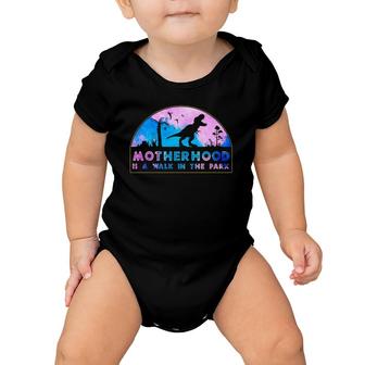 Motherhood Is A Walk In The Park Funny Mother's Day New Mom Baby Onesie | Mazezy
