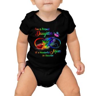 Mother's Day I'm A Proud Daughter Of A Mom In Heaven Miss Mo Baby Onesie