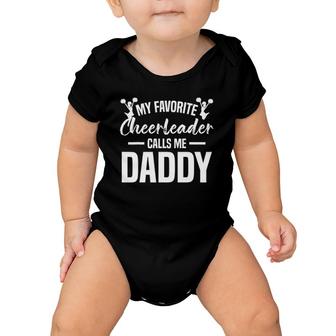My Favorite Cheerleader Calls Me Daddy Cheer Dad Baby Onesie | Mazezy