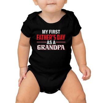 My First Father's Day As A Grandpa Baby Onesie | Mazezy