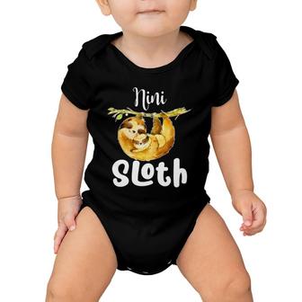 Nini Sloth Matching Family Cute Gift Mother's Day Baby Onesie | Mazezy