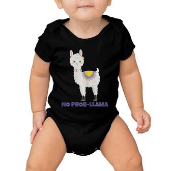 No Prob Llama Mother's Day Gift Idea For Alpaca Lovers Baby Onesie | Mazezy
