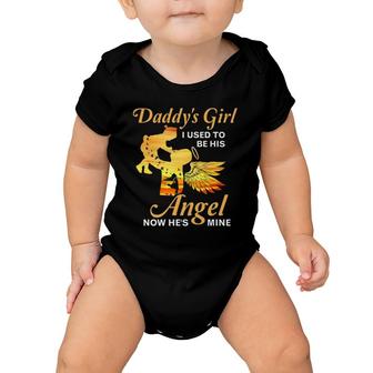 Now He's My Angel Daddy Dad Memorial Loss Of Father Baby Onesie | Mazezy
