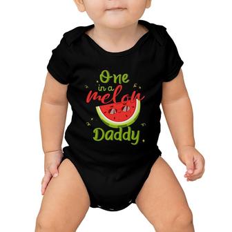 One In A Melon Daddy Watermelon Funny Family Matching Men Baby Onesie | Mazezy
