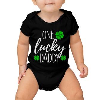 One Lucky Dad Matching St Patricks Day Baby Onesie | Mazezy
