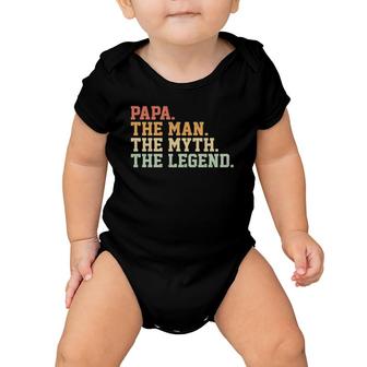 Papa Man Myth Legend For Mens Funny Father Gift Baby Onesie | Mazezy