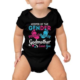 Pink Or Blue Godmother Loves You Gender Reveal Mommy Baby Onesie | Mazezy