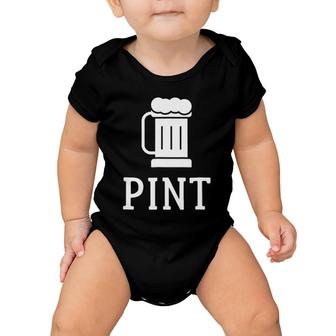Pint Half Pint Matching S Beer Glass Father's Day Gift Baby Onesie | Mazezy
