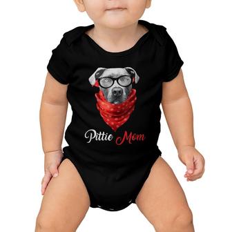 Pittie Mom Design For Pitbull Dog Lovers Mother's Day Baby Onesie | Mazezy