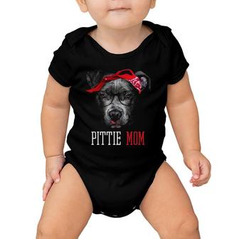 Pittie Mom Pitbull Dog Lovers Mothers Day Gift Women Baby Onesie | Mazezy