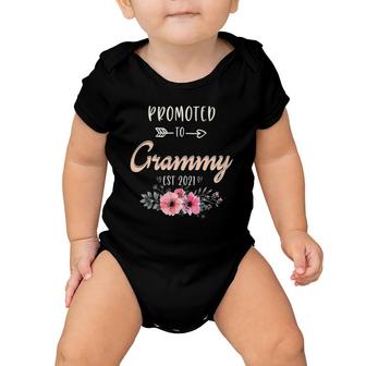 Promoted To Grammy Est 2021 Cute New Grandmother Gift Baby Onesie | Mazezy