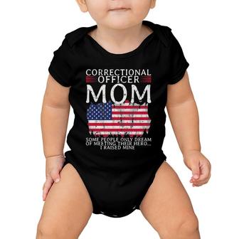 Proud Correctional Officer Mom Mother Usa American Flag Baby Onesie | Mazezy