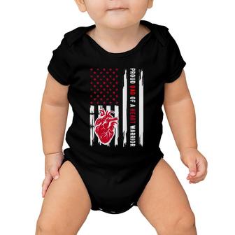 Proud Dad Of A Heart Warrior Chd Awareness Baby Onesie | Mazezy
