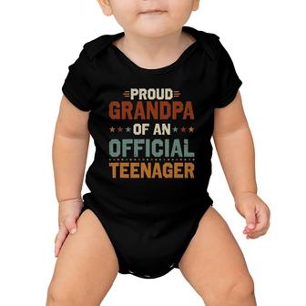 Proud Grandpa Of Official Teenager 13Th Birthday 13 Years Old Baby Onesie | Mazezy